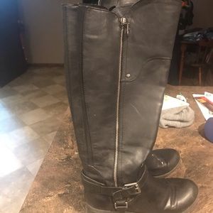 Black Wide Calf Guess Boots